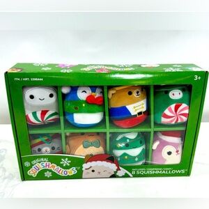Squishmallows 4-inch Ornament Plush 8-Pack Assorted (Winter) Christmas